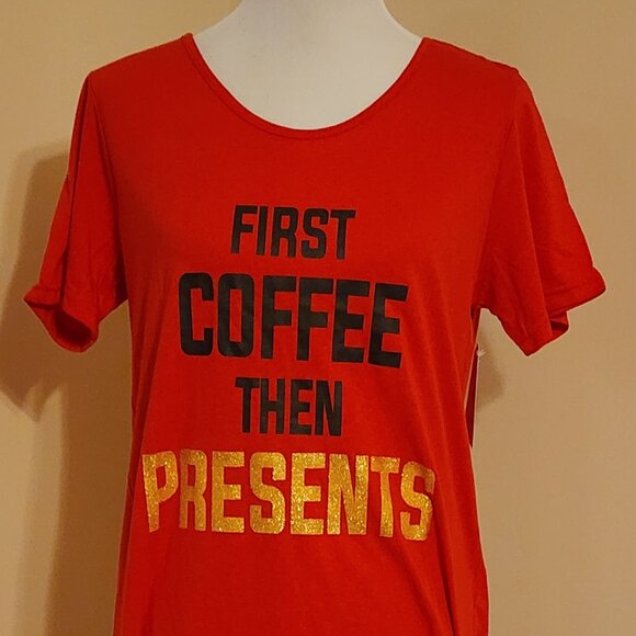 Not A Morning Person Coffee Sleep Shirt Nightgown Pajamas PJs NWT Women's SIZE M - Picture 1 of 9